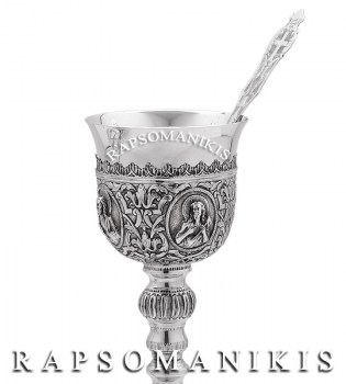 Σετ Δισκοπότηρο - Στρογγυλό Ρόμβος Χαρακτό E 103320