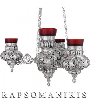 Πολυκάντηλο Ασημένιο - Multi Vigil Oil Lamp - Поликандилo E 222411