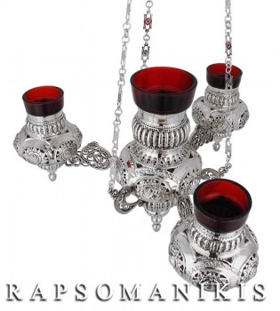 Πολυκάντηλο Ασημένιο - Multi Vigil Oil Lamp - Поликандилo E 222411