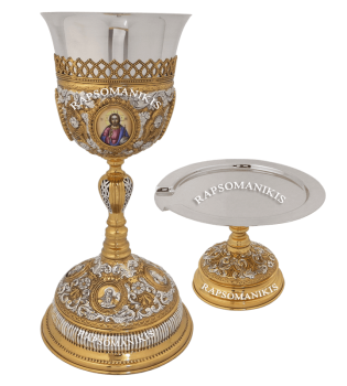 Σετ Δισκοπότηρο Επάργυρο - Επίχρυσο Sp 104124s